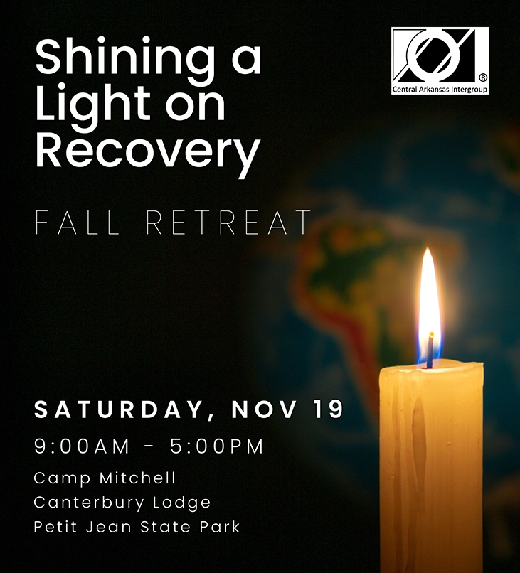 Retreat flyer with candle lighting the darkness.